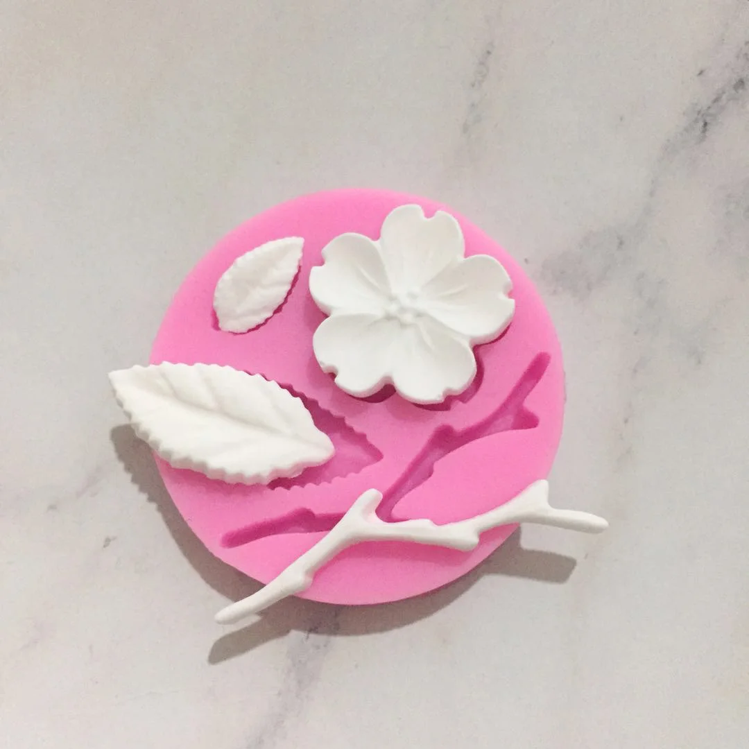 Peach Blossom Assembly Flower Silicone Mould silicone mold Aromatherapy Gypsum DIY Material Epoxy Handmade Soap Candle Baking Mold