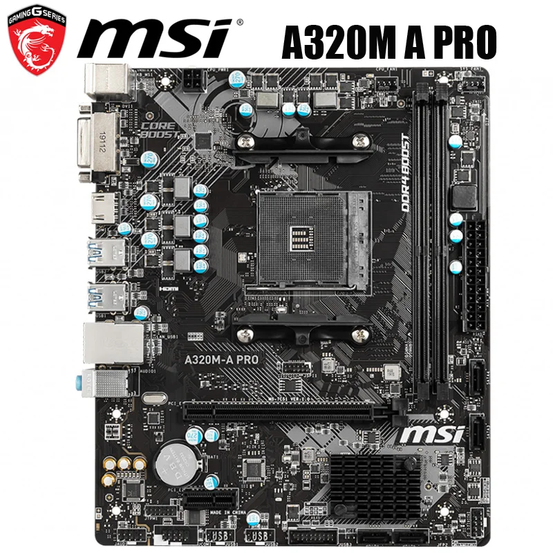 NEW MSI A320M A PRO Motherboard Socket AM4 32GB