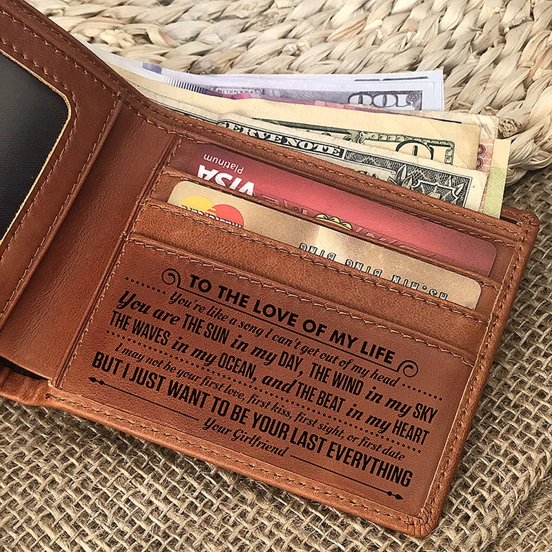 

RFID Blocking Slim Bifold Soft Genuine Leather Thin Minimalist Front Pocket Wallets for Men Girffriend to Boyfriend-BOR18