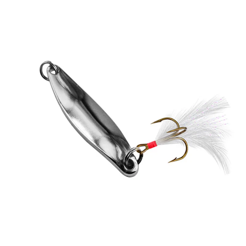 1 pièce métal spinner cuillère leurre pêche 5g 7g 10g 13g or argent rotatif dur appât pour truite brochet pêche plume triple crochet  18
