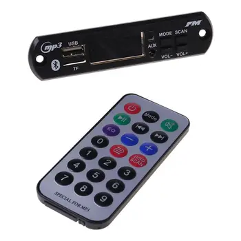 

Car Audio USB TF FM Radio Module Wireless Bluetooth 5V 12V MP3 WMA Decoder Board MP3 Player with Remote Control For Car