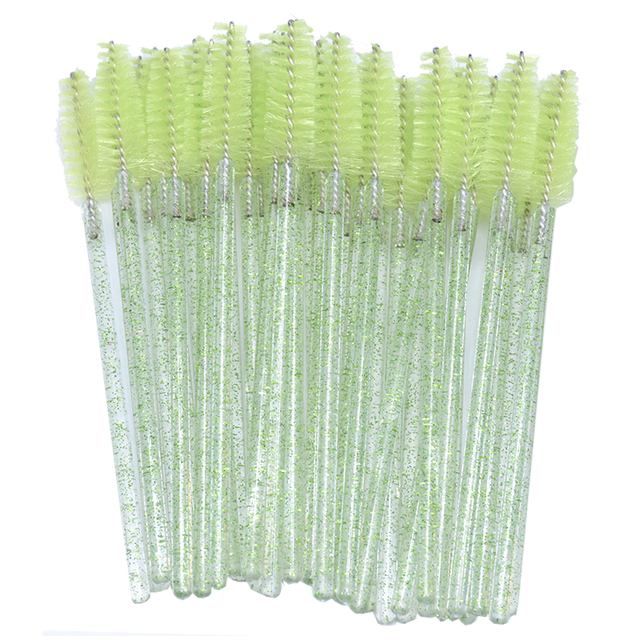 Newest Crystal 3D Eyelash Mascara Wands Clear Lash Spoolies Wholesale Eye Lashes Brushes Micro Applicators