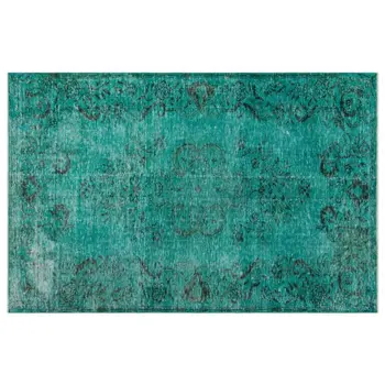 

Handmade Turquoise Vintage Overdyed Turkish Area Rug 173x268 Cm-5'8''X8'10''