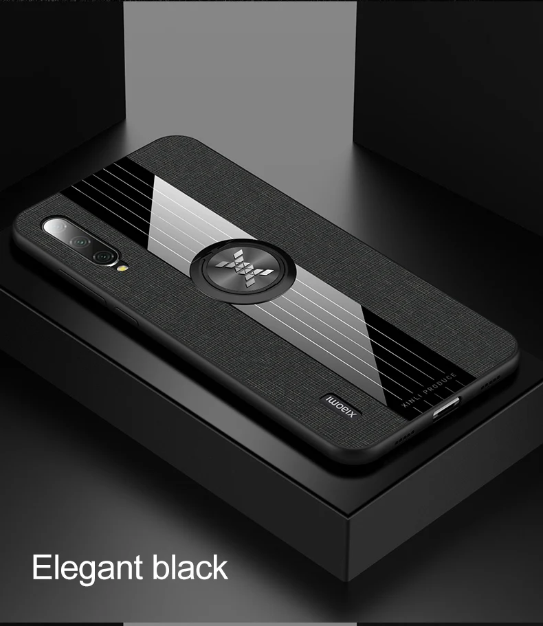Для Xiaomi Mi 9 Lite чехол из роскошной ткани с защитой от пота противоударный жесткий чехол для задней панели для Xiaomi Mi 9 Lite чехол для телефона с кольцом на палец s Coque