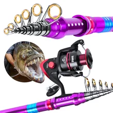 purple rod and reel combo