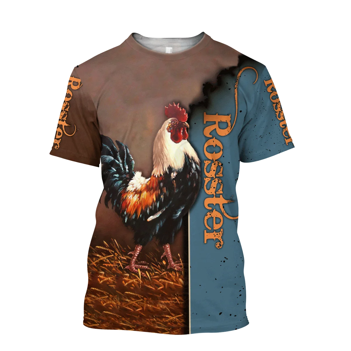 PLstar Cosmos 3DPrint Newest Rooster Animal Flag Art Unique Man/Woman Harajuku Streetwear Casual Funny T-Shirt Short Sleeve Q-2