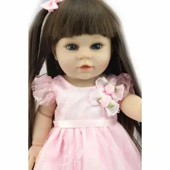 

18'' Reborn Baby Toddler Girl Doll Realistic Newborn Lifelike Vinyl Silicone Toy Baby Doll Toy Dolls For Girl Toys For Children