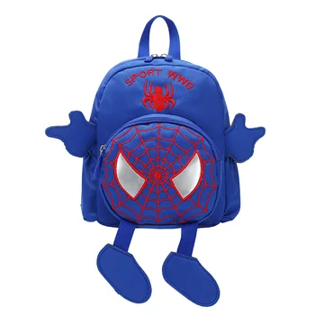 

Children's school bag cartoon spider school bag design Oxford cloth tarpaulin toddler boy kindergarten school bag anti-lost scho
