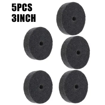 

5Pcs 3inch Nylon Fiber Polishing Wheel Replacement For Bench Grinder Gray For Bench Grinder Or Microgrinder