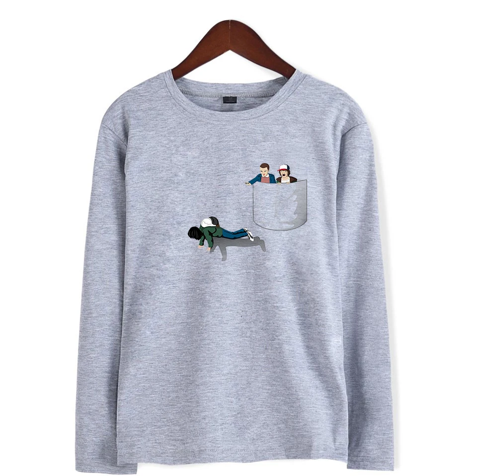 Spring and Autumn 2019 Men's Long Sleeve T-shirt, Teenagers'T-shirt,  Printed T-Shirt Shirt, Fashion Men's Wear
