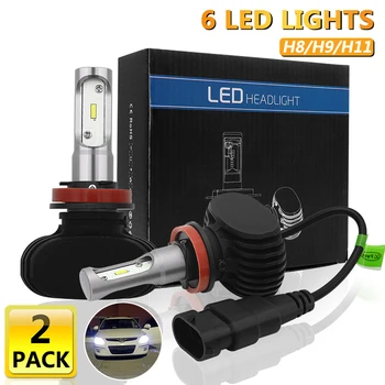 

2x H8 H9 H11 25W 6LED Car Light High Power Fog Light Day Running Light Bulb Super Bright LED Auto Dazzle lamps