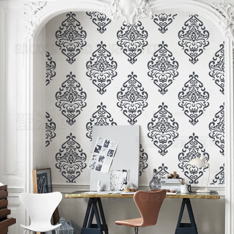 decorativo damasco rococo barroco retro luxo vintage s222 40cm 80cm 04