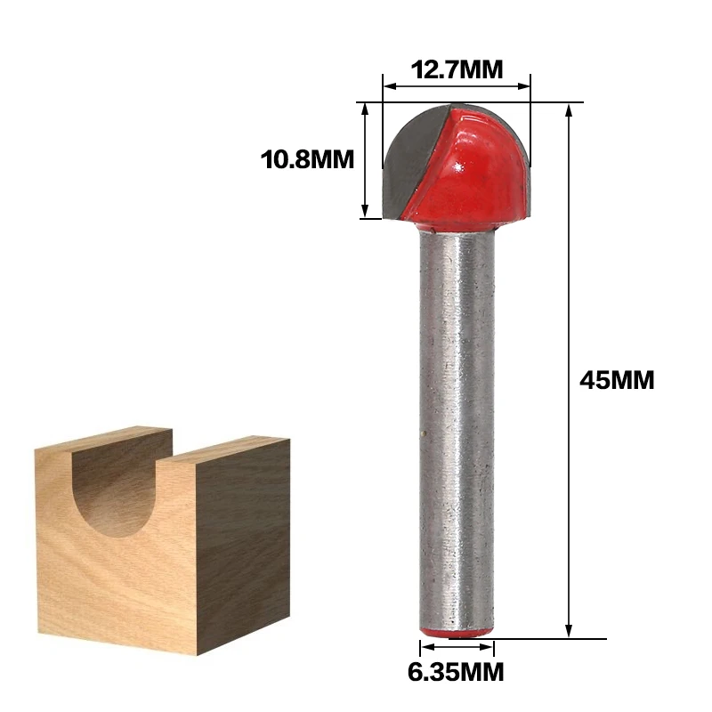 12 шт./компл. 1/4 хвостовик фрезы по дереву для создания выпуклой филенки деревянные Резак Карбид чубуком мельница Деревообработка