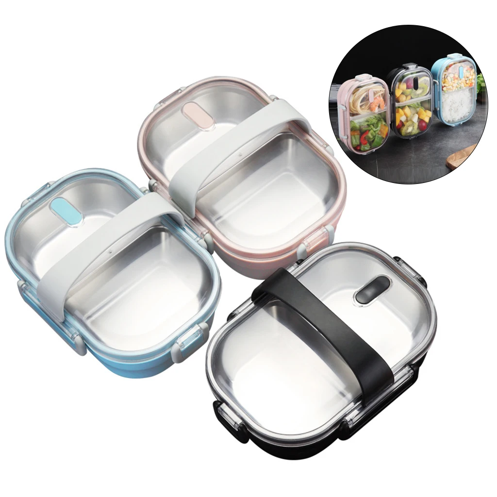 Портативный Ланч-бокс из высококачественной нержавеющей стали Bento box кухонный герметичный контейнер для еды для детей детский школьный Ланч