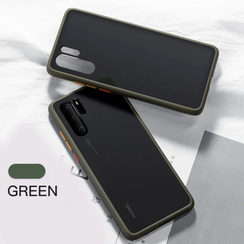 Anti-knock Armor Matte Case For huawei P20 P30 mate 30 lite 20 Pro Y6 Y9 Y7 Y5 2019 Nova 5T on Honor Play 3 V30 8A |