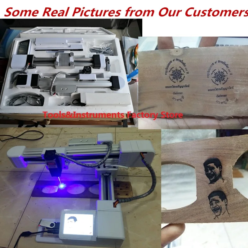 7000MW Wood Router OffLine Control Milling Machine CNC Engraving Machine 7W 3W Laser Engraving Machine Carving Wood Tools