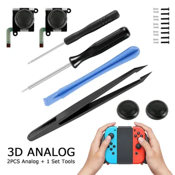 

Replacement Thumbstick 3D Analog Joystick for Nintendo Switch NS Joy-Con Repairment Controller Kit With Tools Accessories