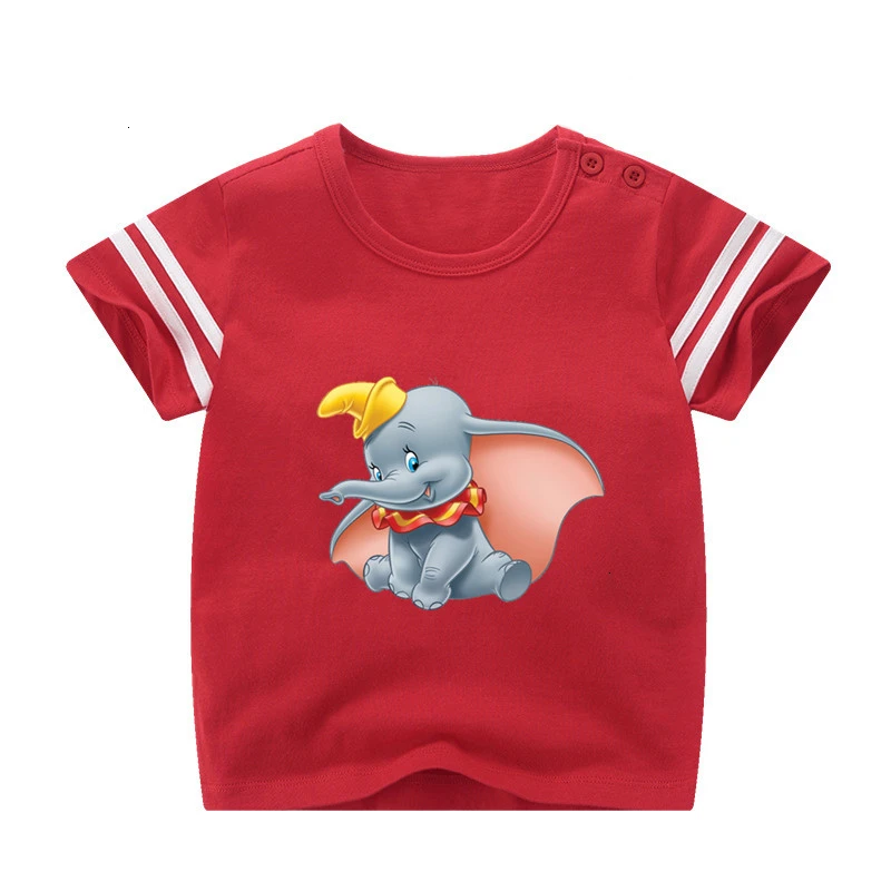 as picture Детская футболка с принтом «Dumbo» для мальчиков и девочек детская футболка летние топы для малышей, футболки с рисунками из аниме - Цвет: as picture