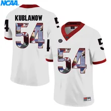 Новое поступление высокое качество Джорджия бульдоги Kublanow#54 Herrien#35 футболка колледжа Джерси S-XXXL
