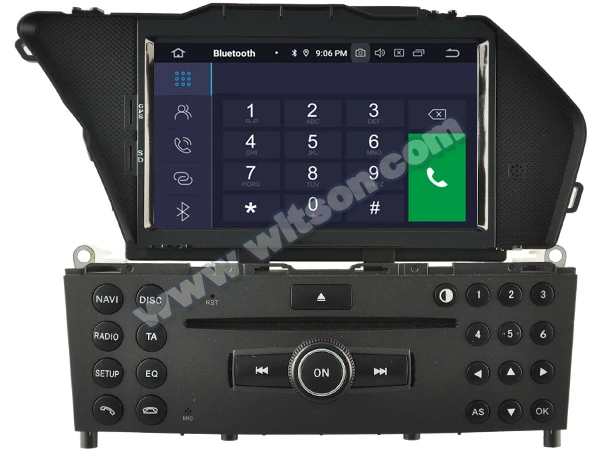 Top 7" Android 9.0 OS Car DVD Multimedia GPS Radio for Mercedes-Benz GLK-Class X204 2008-2010 with Greater Viewing Angle IPS Screen 5
