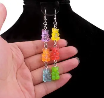 

2020 Funny candy color cute Animal bears dangle earrings Earring for Women&Girl Daily Jewelry Unique Party Gift gothic egirl