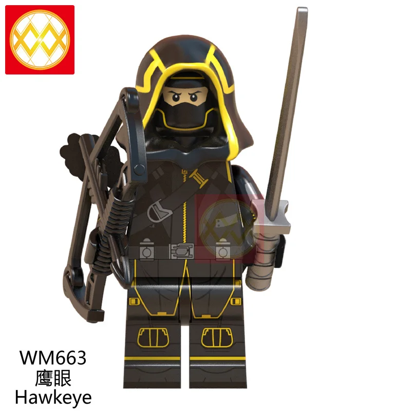 WM663 100 шт./лот колосс кабель Росомаха игрушечная фигурка Harley Quinn Deadpool spiederman Супер Герои строительные кубики, детские игрушки для детей PG8180 - Цвет: WM663