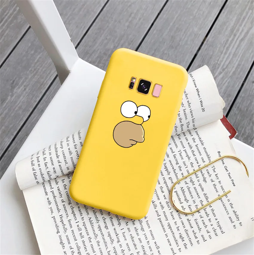 Забавный чехол для телефона Homer J. Simpson, Черный силиконовый чехол для Samsung Galaxy S8 s9 plus s10 plus note 9, Мягкая матовая задняя крышка с рисунком, сумка