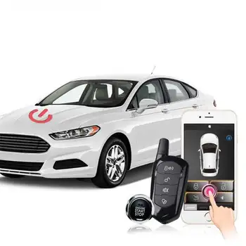 

12V Auto Car Alarm One Start Stop Button Engine Start Push RFID Lock Ignition Switch APP Keyless Entry Anti-theft System