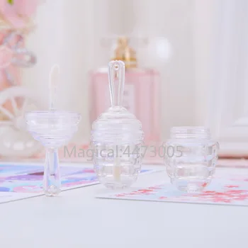 

9ml Honeycomb Lip Gloss Tube Clear Lipgloss Tube Container DIY Empty Lipstick Bottle Lip Gloss Transparent Refillable Bottle