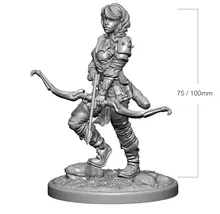 

1/24 75mm 1/18 100mm Resin Model Female Warrior Hunter 3D Printing Figure Unpaint No Color RW-047