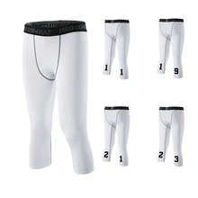 На заказ 01#-99# мужские колготки для бега мужские спортивные Леггинсы Спортивная одежда Pro компрессионные 3/4 Брюки тренировочные спортивные брюки