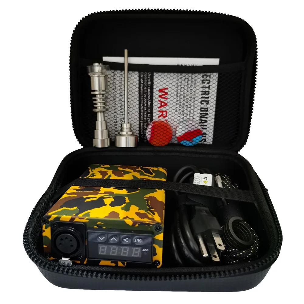 Лучшая E nail комплекты Enail Электрический Dab ногтей ручка Rig воск PID TC Box с кольцевой