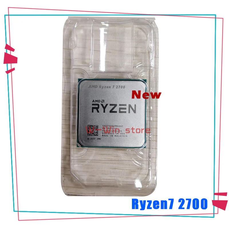 Новый процессор AMD Ryzen 7 2700 R7 3 2 ГГц Восьмиядерный шестнадцати-поточный 16M 65 Вт