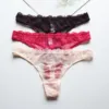 3Pcs Underwear Set Lace Women's Panties Set Plus Size Sexy Lingerie Panty Thongs and G String Tanga T-back Seamless String ► Photo 2/6