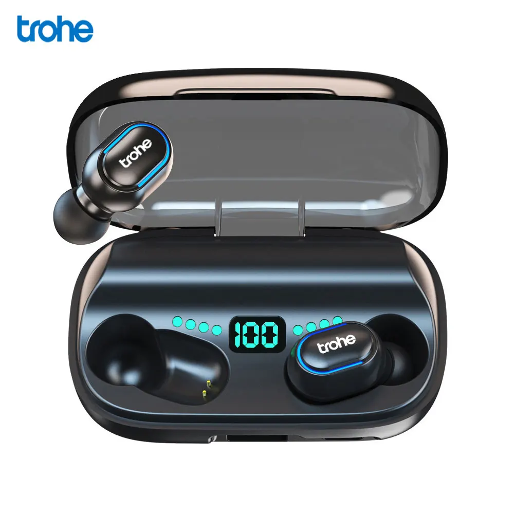 Tws-стереонаушники Trohe с поддержкой Bluetooth 5 0 1800 мАч | Электроника