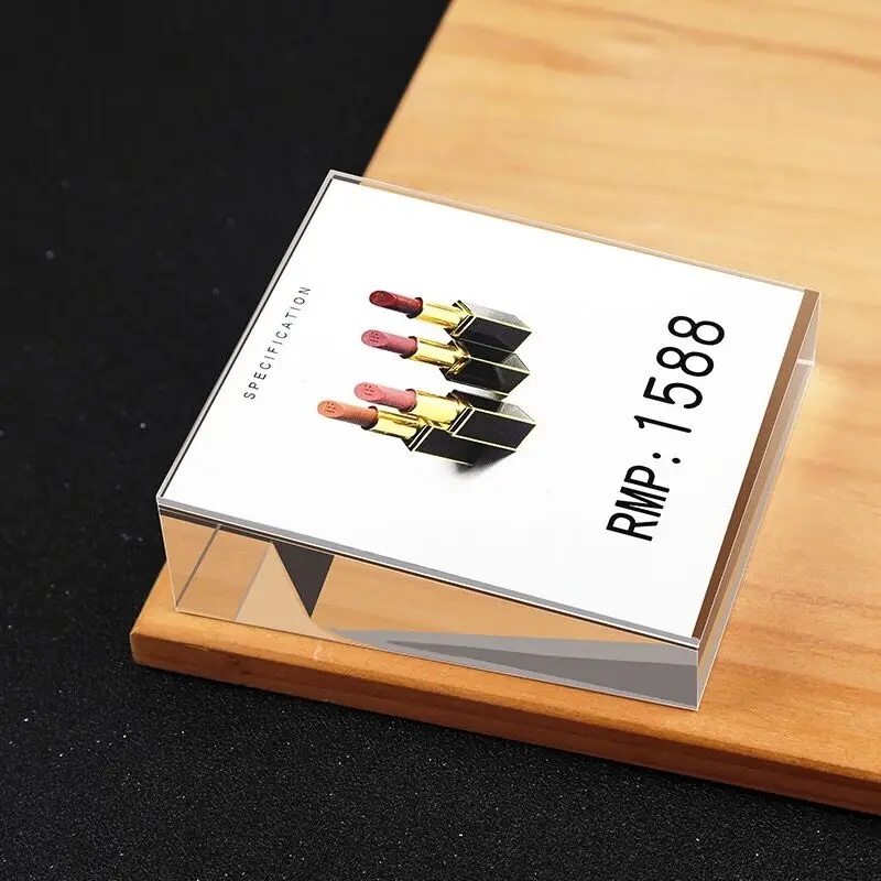 A6 Slant Back Table Top Wood Acrylic Sign Holders Display Stand  Price Label Paper Card Holder Stand Frame Board 120x80mm slant wood acrylic sign display holder name card price tag label counter top stand