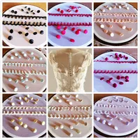 50Pcs/Lot Colorful Satin Cloth Button Wedding Dress Back Coat Shirt Diy Clothes Decoration (Send 1M Same Color Buckle Rope ) 2