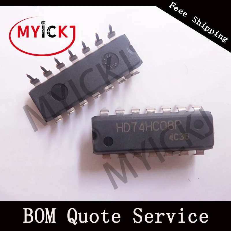 

10PCS HD74HC08P Quad. 2-input AND Gates IC CHIP DIP14