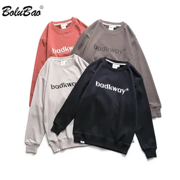 

BOLUBAO Autumn Mens Sweatshirts Crew Neck Home Men Alphabet Printing Pullover Tops Casual Men Long Sleeve Outerwear Coats