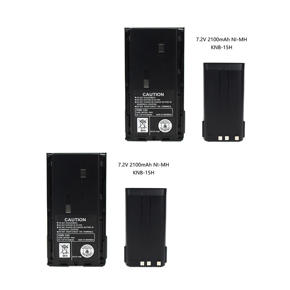 2X2100 мА/ч, KNB-15A Батарея(s) для Kenwood TK260G TK360G TK272G TK372G TK2100 TK3100 - Цвет: Black