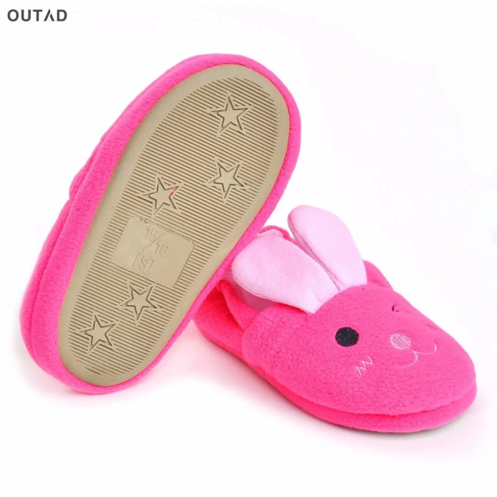 Домашние тапочки для маленьких мальчиков и девочек; сезон осень-зима; нескользящая домашняя обувь с рисунком; Повседневная обувь; Теплая обувь; тапочки для младенцев