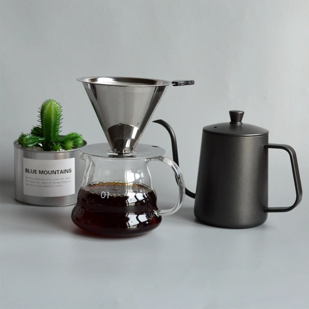 

Stainless Steel Coffee Filter Holder Reusable Coffee Filters Dripper v60 Drip Coffee Baskets Household Kitchen Accessories Tool