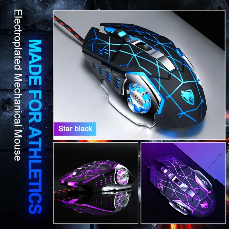 Проводная компьютерная игровая мышь Механическая игровая проводная мышь Esports компьютерная интернет Игровая USB мышь