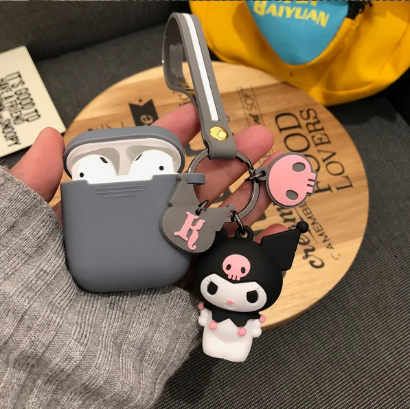 Gray 1 Японская Милая мультяшная гарнитура чехол для AirPods Cinnamoroll Melody Kuromi Buzz Toy беспроводной Bluetooth наушники чехол s с подвеской - Цвет: Gray 1