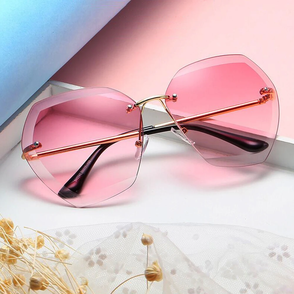 Женские солнцезащитные очки Ray Bann с большими градиентными линзами, солнцезащитные очки UV400, дизайнерские винтажные очки в стиле стимпанк, женские очки