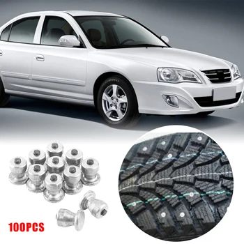 

8x10mm 100pcs Winter Wheel Lugs Car Tires Studs Screw Snow Spikes Wheel Tyre Snow Chains Studs For Shoes ATV Car Motorcycle Tire