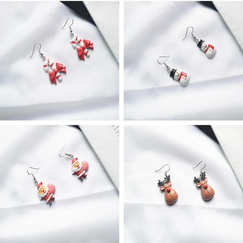 Серьги-подвески на новогоднюю елку рождественские украшения для дома подарочные