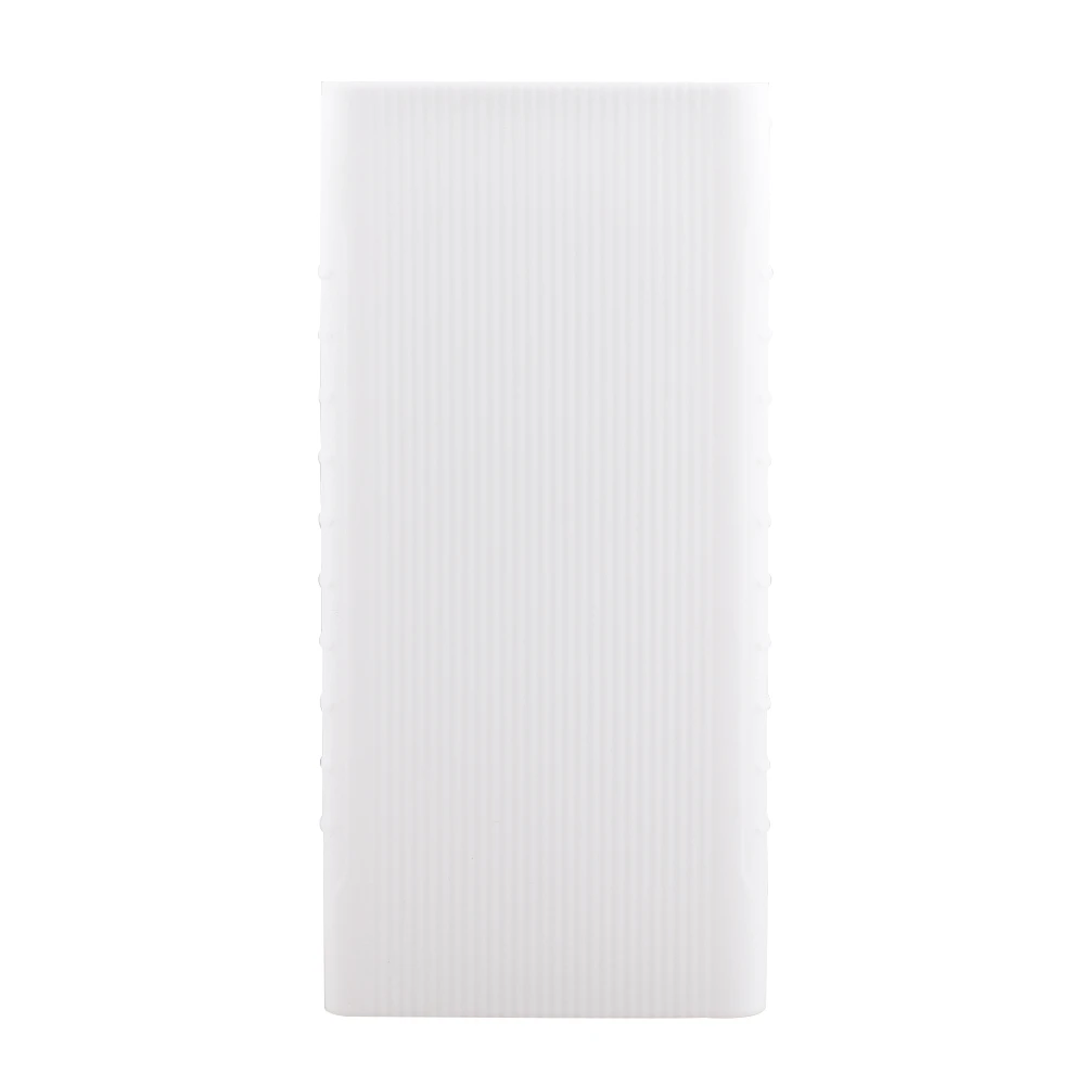 Silicone 10000mAh Power Bank Case Cover External Battery Pack For Xiaomi Model PLM09ZM - Цвет: White