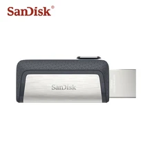 SanDisk SDDDC2 USB флэш-накопитель 128 ГБ 256 ГБ 64 ГБ 32 ГБ высокоскоростной тип-c USB 3,1 карта памяти двойной OTG флэш-накопитель 130 м/с флешки