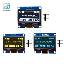5Pin IPS 0.96 inch Yellow Blue White OLED Display Module 128X64 I2C IIC SPD0301 Driver 12864 LCD Screen Board 0.96 For Arduino open smart 0 96 inch i2c interface blue color oled display breakout module 128 64 for arduino uno r3 mega2560 leonardo